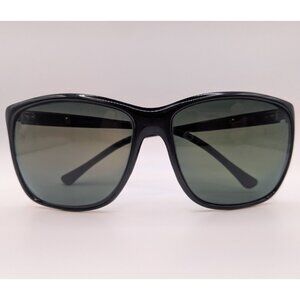 Vintage BUCCI Sunglasses Black Oversize 1980s – Lion Head Logo – Made in France